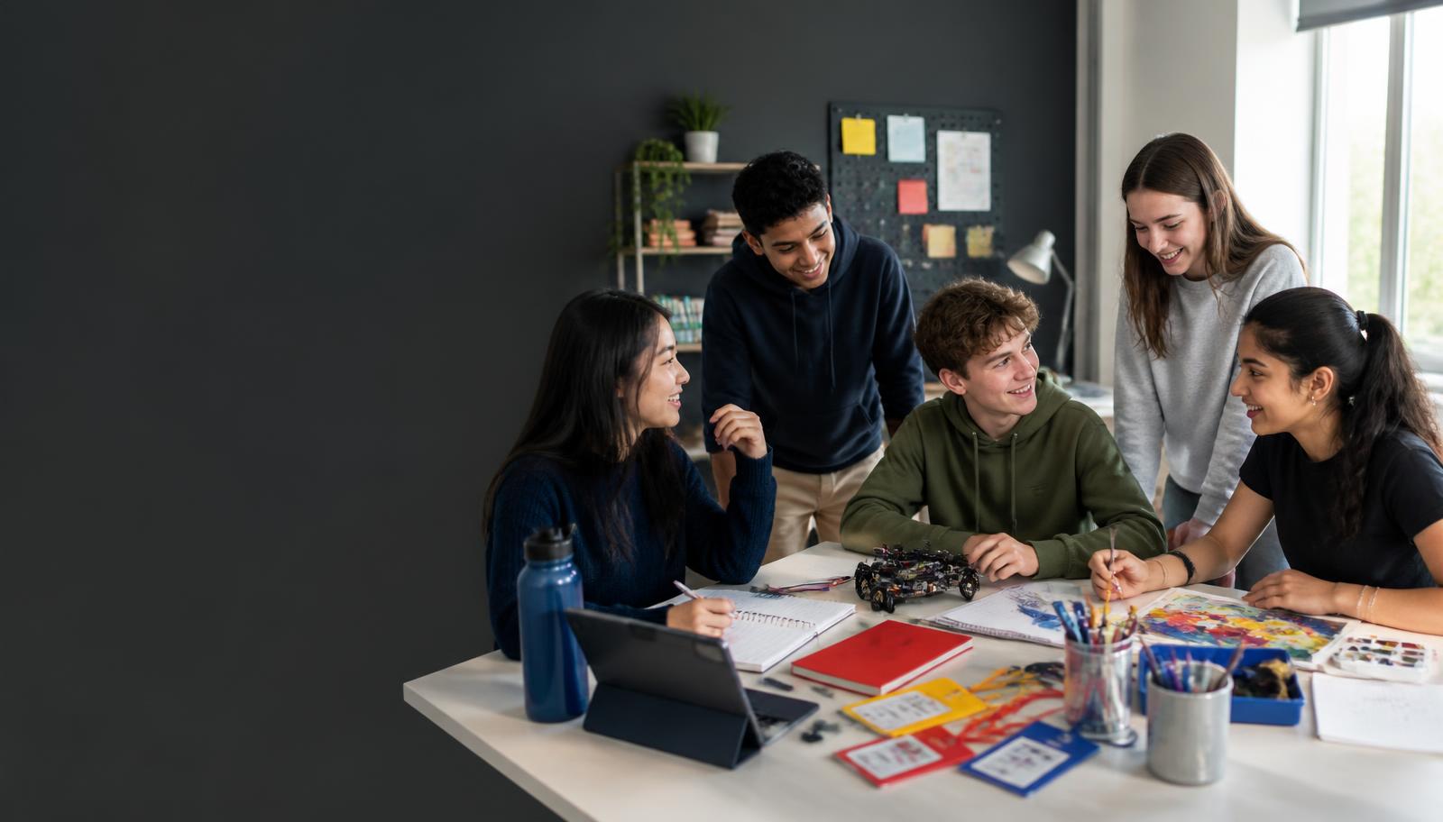 Students working together through their clubs